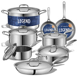 The All-Rounder Set | 5-Ply Stainless 14-Piece Set