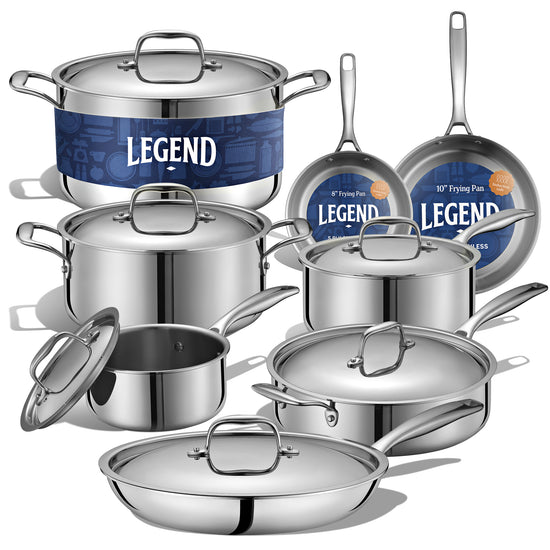 The All-Rounder Set | 5-Ply Stainless 14-Piece Set
