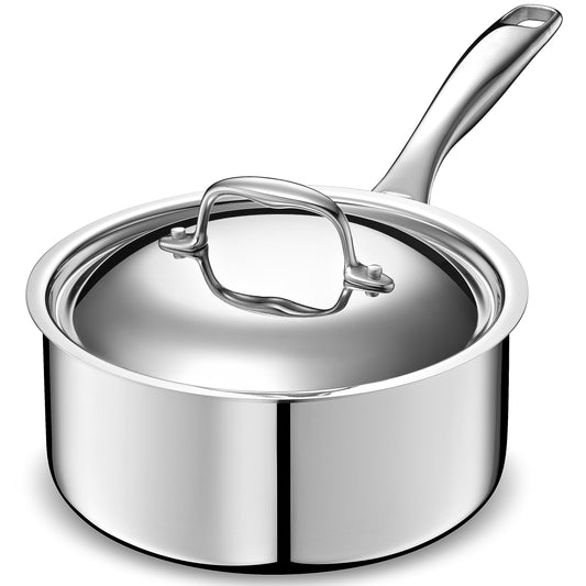 Stainless Steel 5-Ply Saucepan | 3 Quart