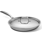 Stainless Steel 5-Ply Frying Pan  with Lid | 12 inch