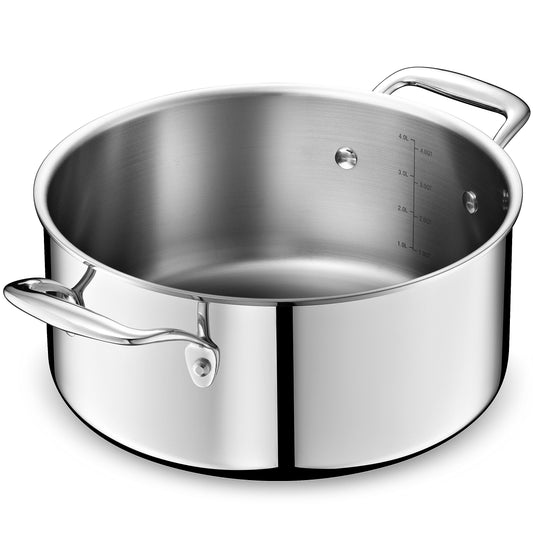 Stainless Steel 5-Ply Stock Pot  | 5 Quart