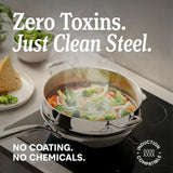 Stainless Steel 5-Ply Frying Pan  with Lid | 12 inch
