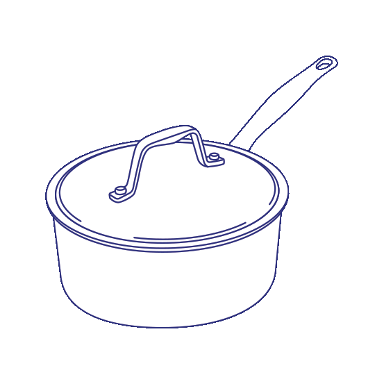 Stainless Steel 5-Ply Saucepan | 3 Quart outline