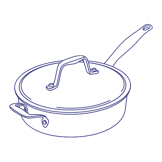 Stainless Steel 5-Ply Sauté Pan | 5 Quart outline