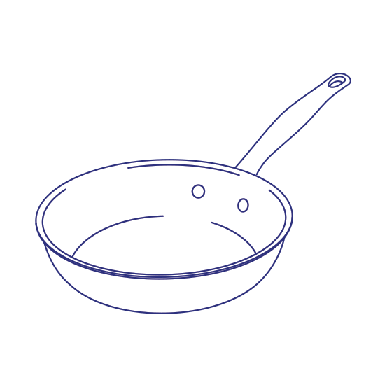 Stainless Steel 5-Ply Frying Pan | 8 inch outline