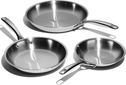5-Ply Stainless Frying Pan Set | 3-Piece