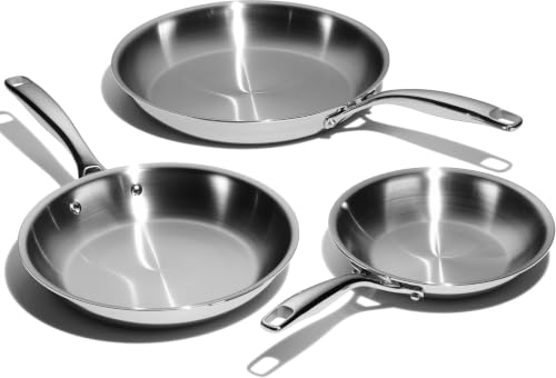 5-Ply Stainless Frying Pan Set | 3-Piece