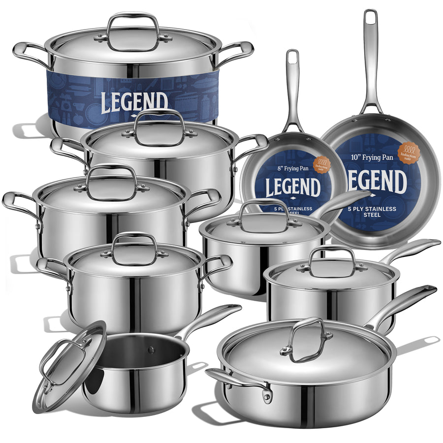 The Grand Set | 5-Ply Stainless 20-Piece Set