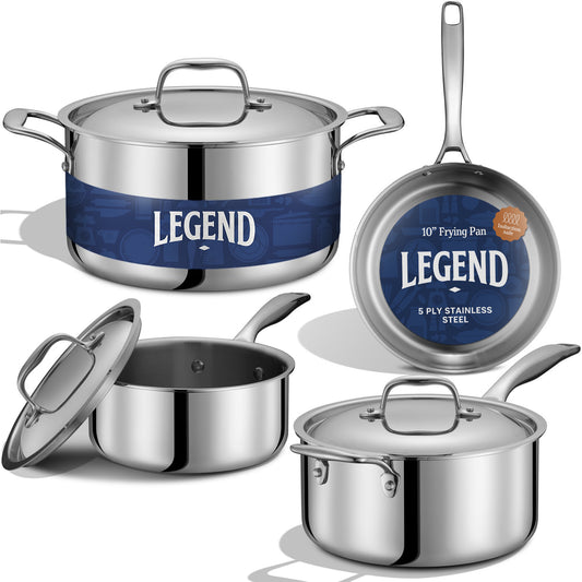 The Essential Set | 5-Ply Stainless 7-Piece Set