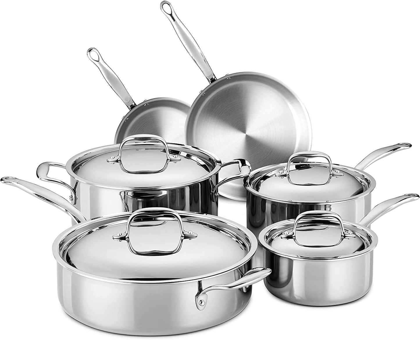 Legend 5-Ply Super Stainless Steel Cookware w/ Aluminum Core 14 Piece Set  New