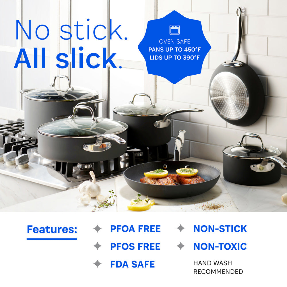 Cook + Create Hard Anodized Nonstick Cookware Sets 10-Piece