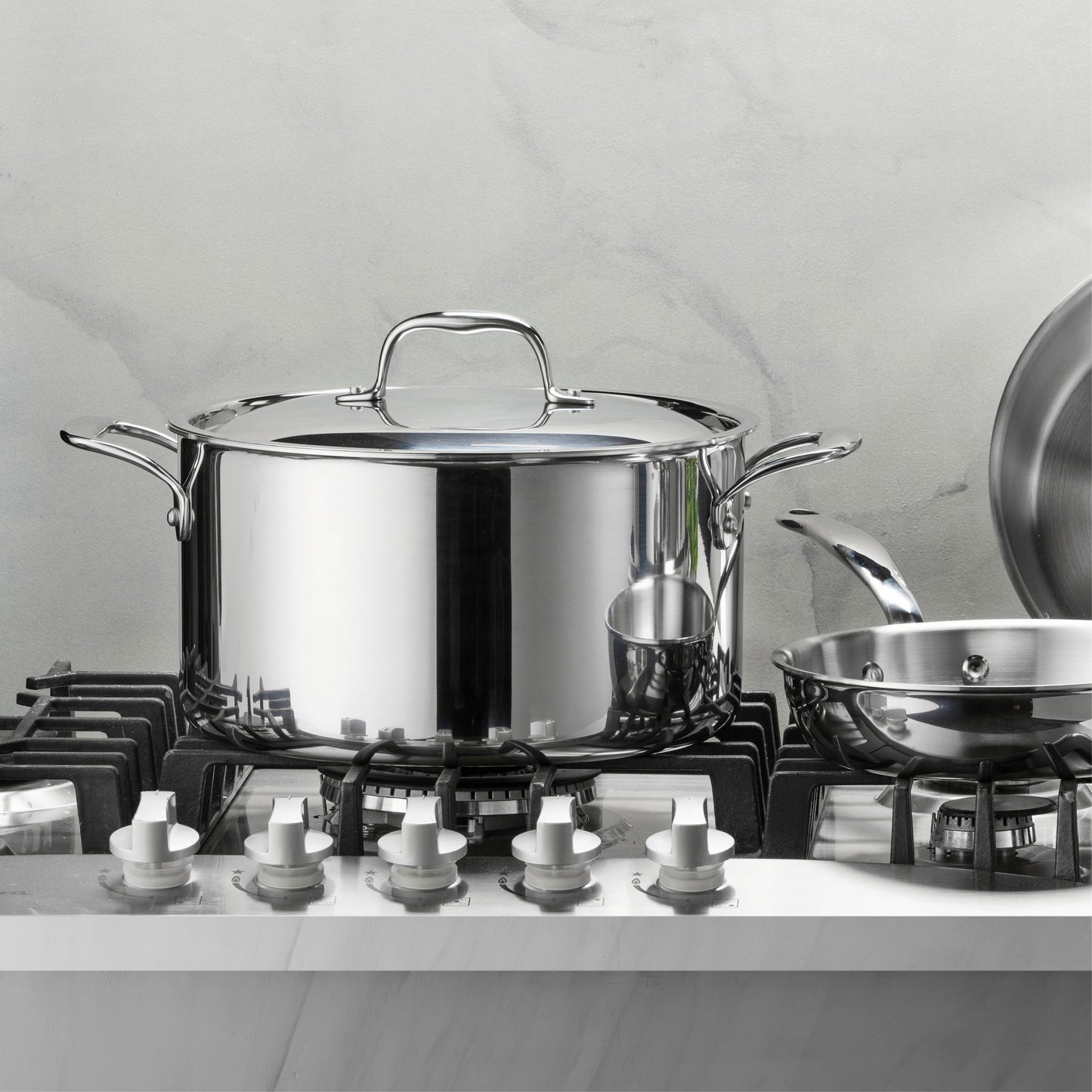 Cookware Set 10 Piece Iridescent Stainless Steel Pots Pans