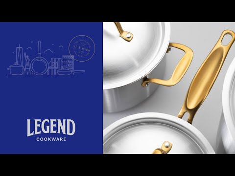 Legend Stainless Steel Cookware Set, 5-Ply Copper Core 14-Piece with  Chrome Handles, Stainless Steel Pots and Pans Set